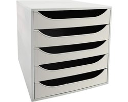 Ladekast 5 lades Ecobox 348 x 284 x 290 mm A4+ veiligheidsstop stapelbaar grijs