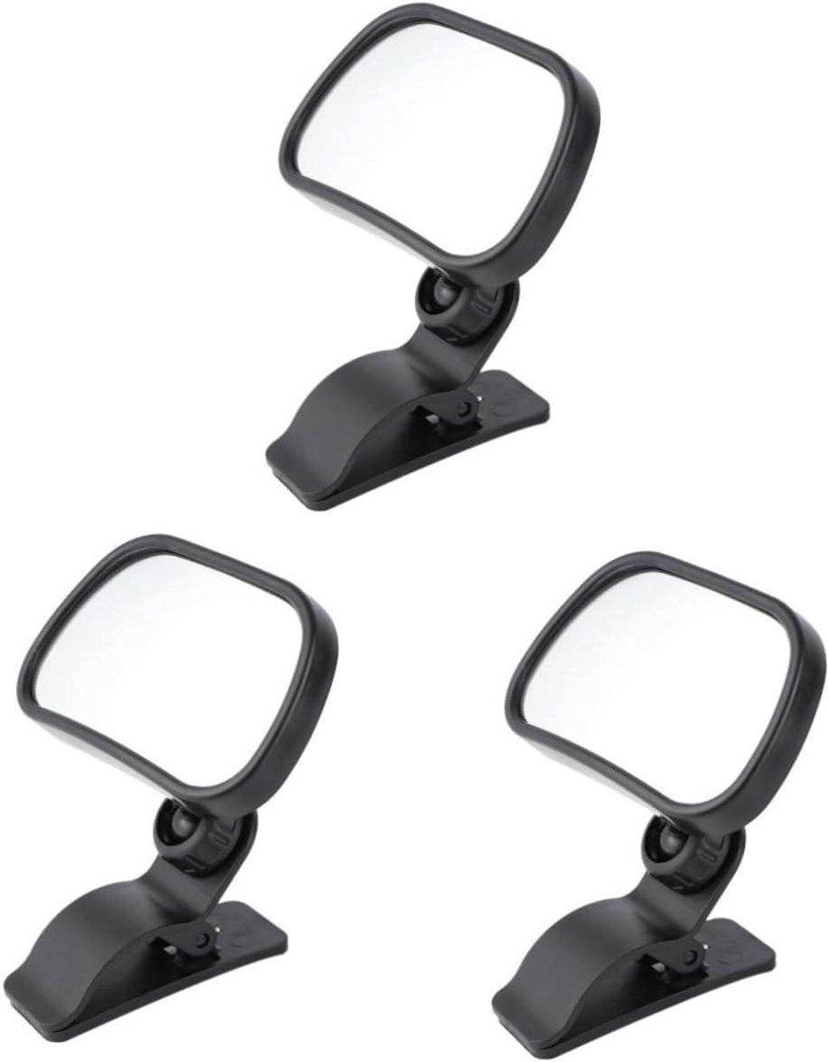 Achteruitkijkspiegel Set - Baby Monitor Spiegel - Veilig Rijden - Dodehoek Zicht - 3 Stuks - Zwart
