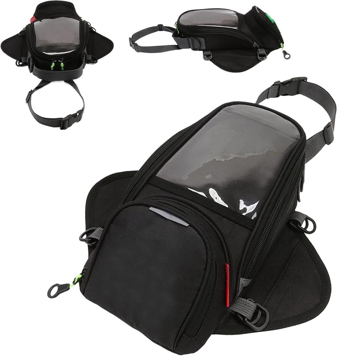 Motorfiets Tanktas - Magnetische Opbergtas - Veilig Onderweg - Waterdicht Oxford Doek - 36x20x8 cm - Zwart