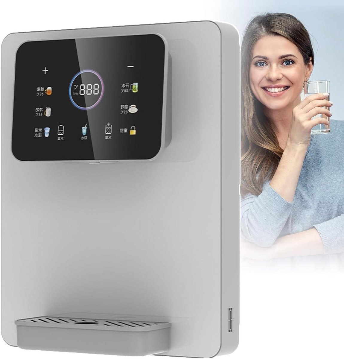 Waterdispenser Wandmontage - Direct Warm Koud - Dranken Maken - Instelbare Temperatuur - Verschillende Volumes - Wit