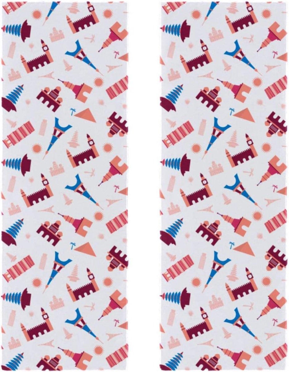 Microvezel Handdoeken - Sneldrogend Absorberend - Sport en Reizen - Houdt Koel - 2 stuks - Veelkleurig
