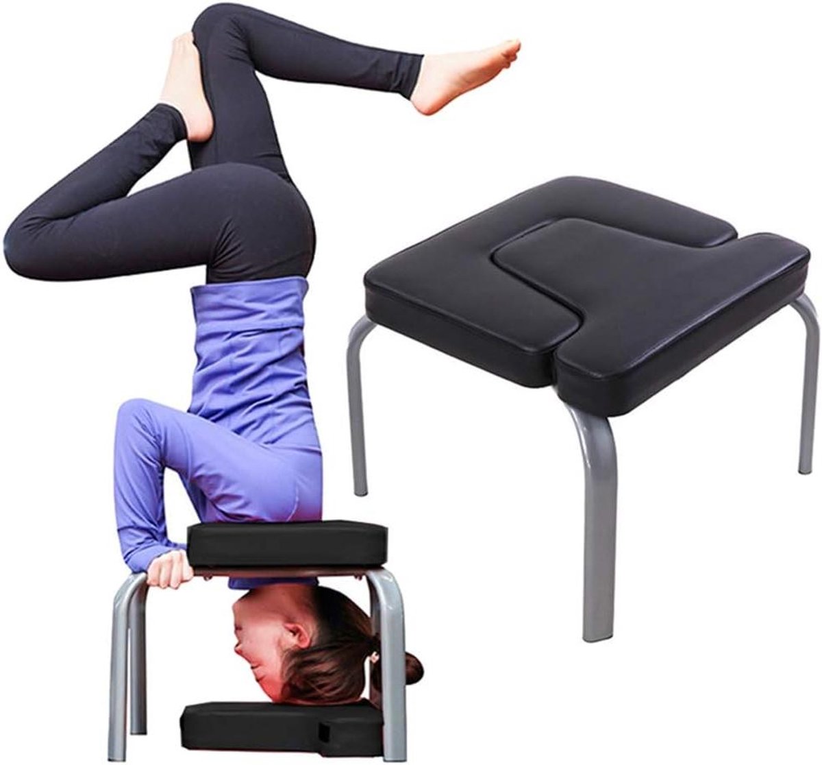 Hoofdstandbank - Inversie stoel - Yoga training - Robuust ontwerp - Niet gespecificeerd - Zwart