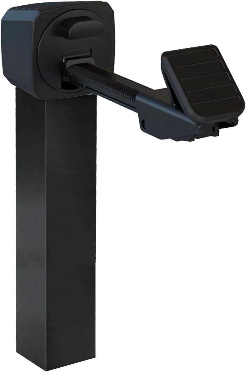 Deurstopper Buis - Poort Stop - Poorten Beveiligen - 360 Graden Rotatie - 250 mm Hoog - Zwart