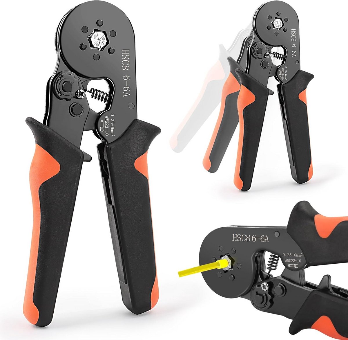 Zeskant Krimptang voor Adereindhulzen 0,25 - 6 mmÂ² Elektronica Krimptool
