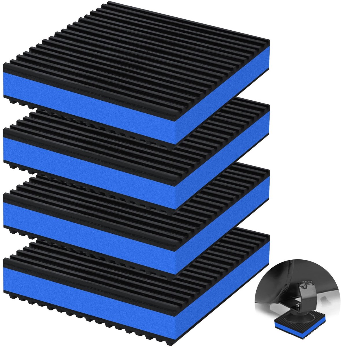 MTTproducts- Vibratiepads Heavy-Duty - Geluidsisolatie - Antivibratie - Rubber - EVA Kern - Schokabsorberend - Sterke draagcapaciteit