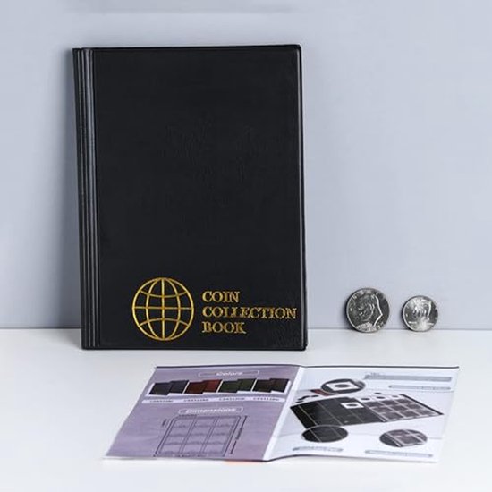 Kartonnen Houder Albums - Munt Opslag Boeken - Collectie Beschermen - 120 Zakken - 19.8 x 25.4 cm - Zwart — afbeelding 5