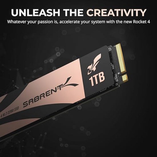 Interne SSD - Opslag Schijf - Sneller Computer Gebruik - PCIe Gen4 NVMe - 1TB - Zwart — afbeelding 3