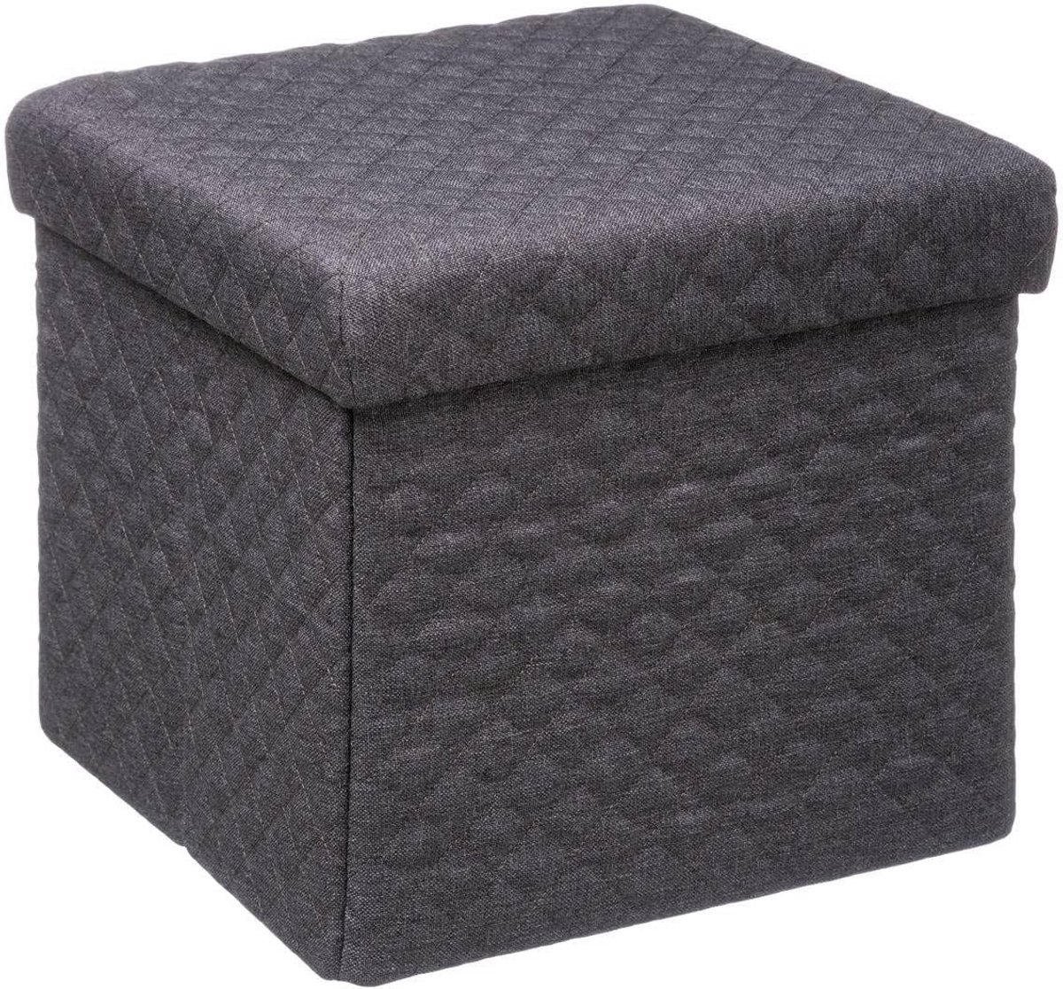 2-in-1 Zitzak met Opbergruimte - Pluche Fluweel - Donkergrijs - 31x31 cm