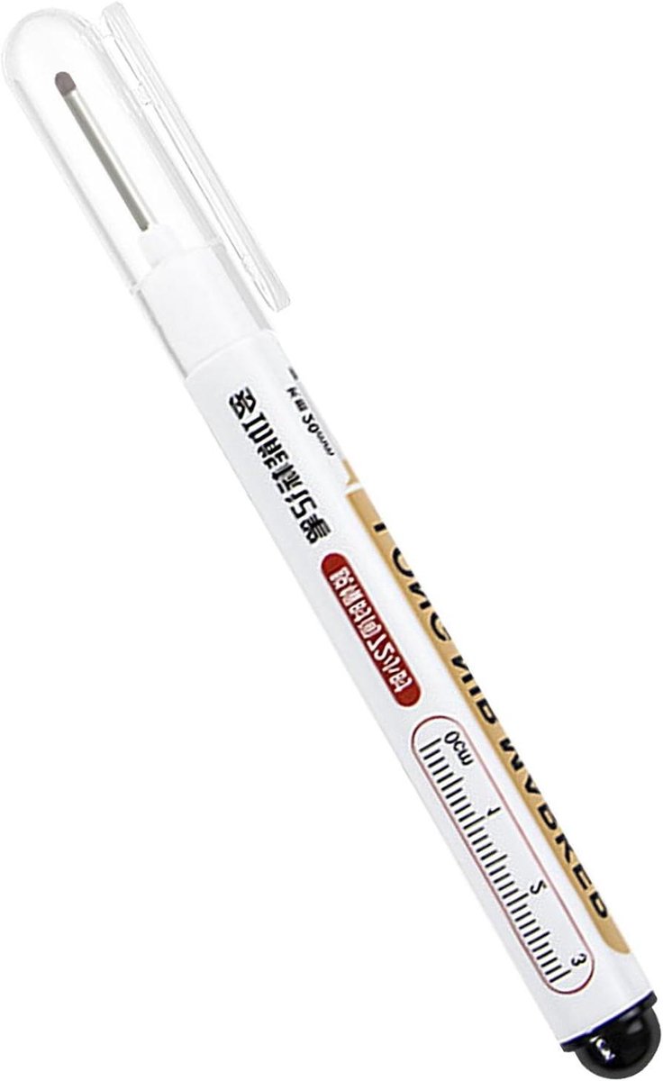 Hole Marker Pen - Diepe Gaten Pen - Precisie Markeren - Lange Flexibele Punt - 129 mm - Zwart