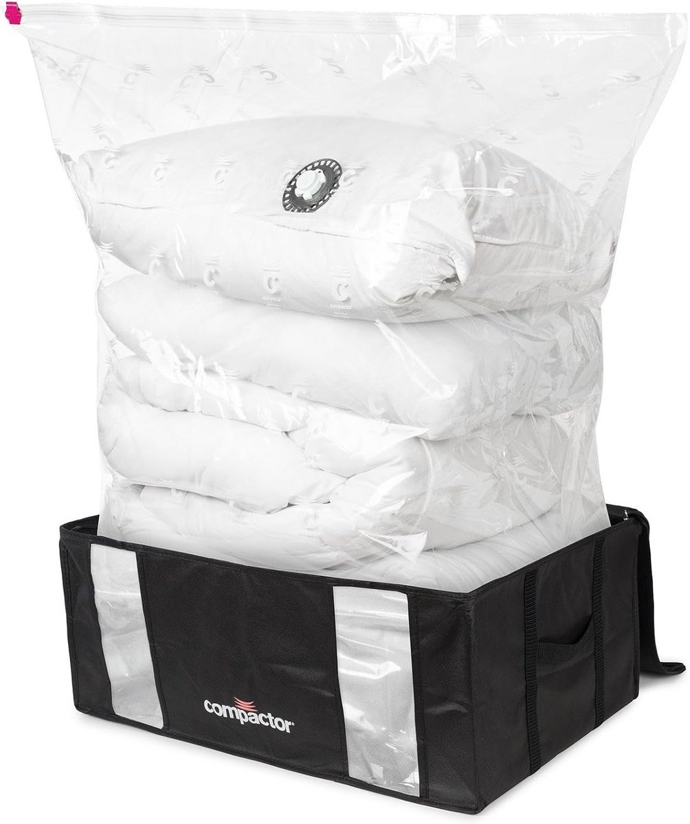 Set van 3 XXL Vacuüm Opbergzakken - Zwart - 75% Ruimtebesparing voor Kleding & Dekbedden