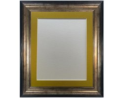 FRAMES BY POST Scandi Fotolijst in zwart en goud met gouden houder 40 x 50 cm beeldformaat 16 x 12