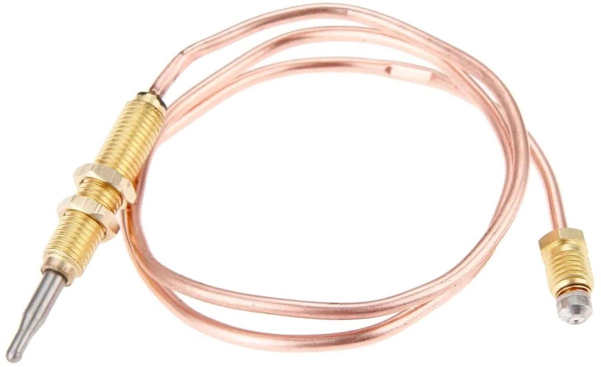 Universeel Thermokoppel - Gaskoppel Veiligheidskoppel - Gasoven Reparatie - Met Schroefdraad - 600 mm Lengte - Zilver