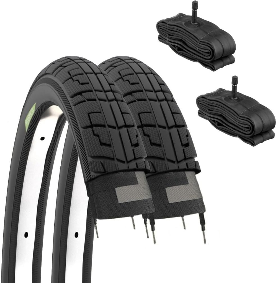 2 Set Fietsbanden en Wieldoppen 12 1/2 x 1.75 (47-203) voor Kinderfiets