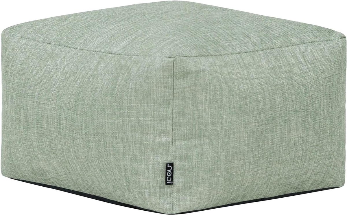 Bean Bag Voetenbank - Poef Hocker - Ontspannen Buiten - Waterafstotende Stof - 40x40x24 cm - Groen