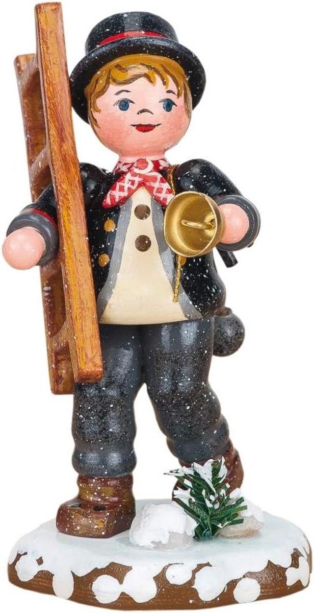Schoorsteenveger Houten Figuur - Houtkunst Figuur - Decoratie Huis - Traditioneel Handwerk