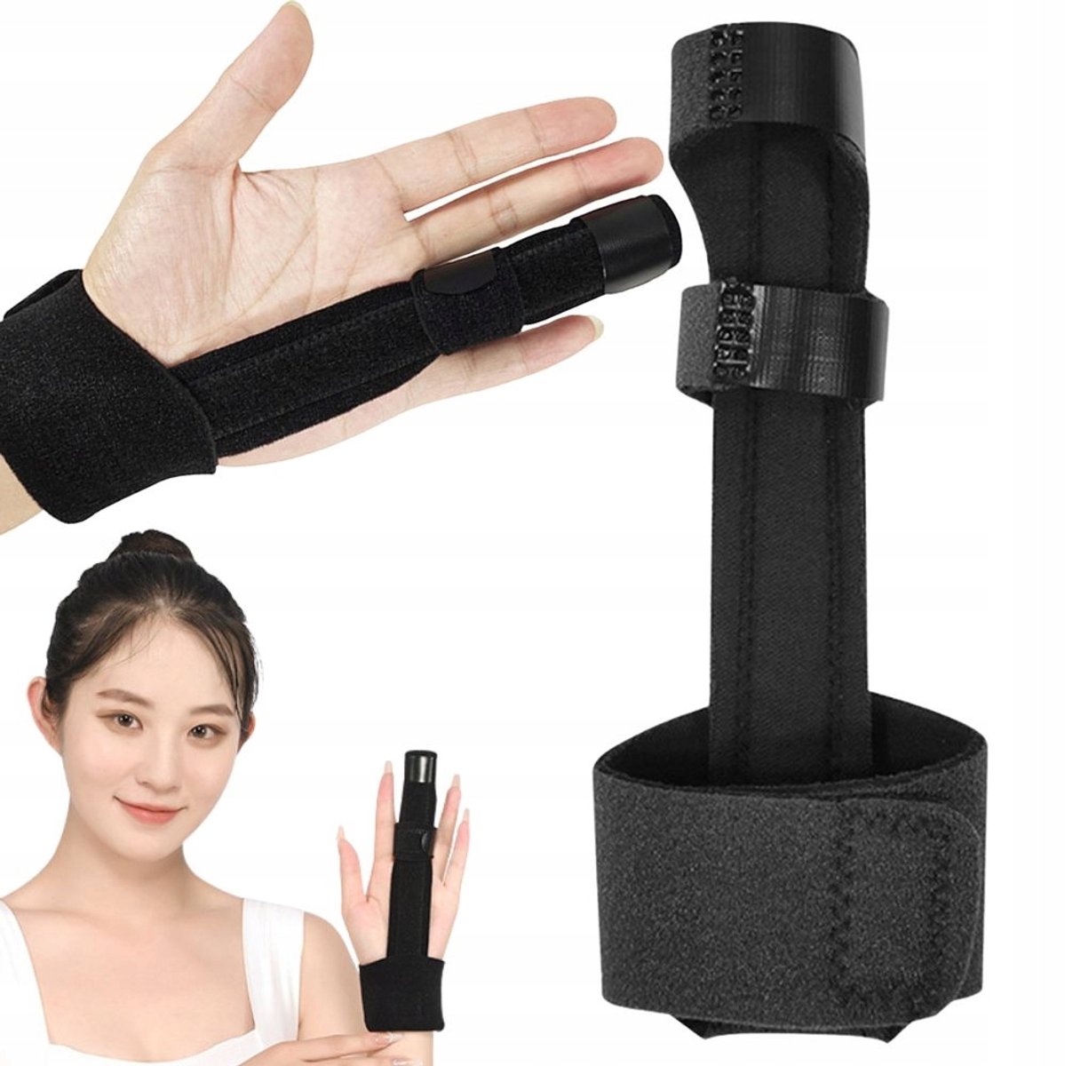 Vingerspalk - One size - Geschikt voor alle vingers - Vingerbrace - Hand en pols braceondersteuning - met klittenband