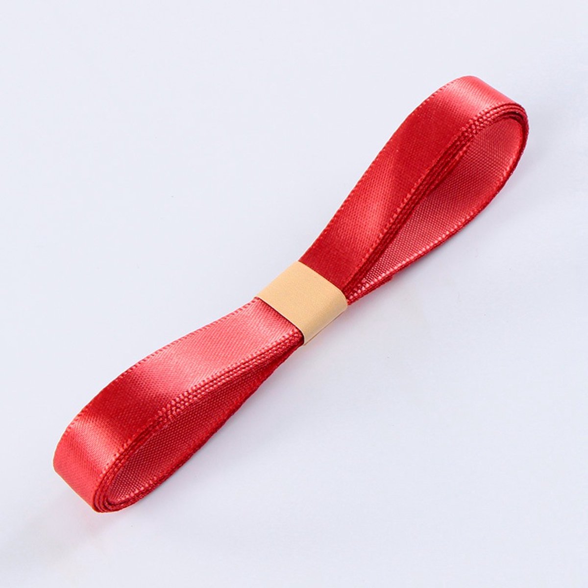 Mech-mech Florawikkeling Serie - Floristische Linten - 1cmx82m - Polyester - Rood