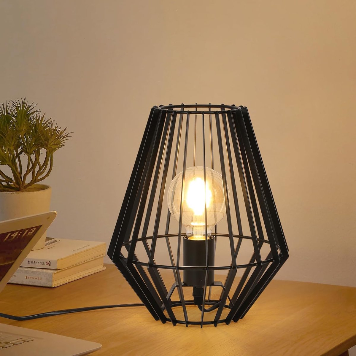 Haobosic - Tafellamp - Metaal Zwart - E27 (Excl. Lamp)
