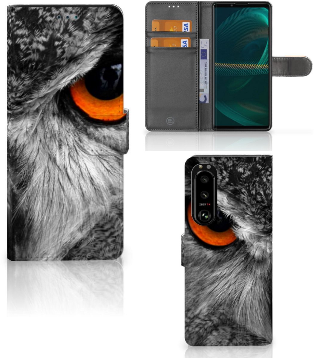 Sony Xperia 5III Telefoonhoesje met Pasjes Uil
