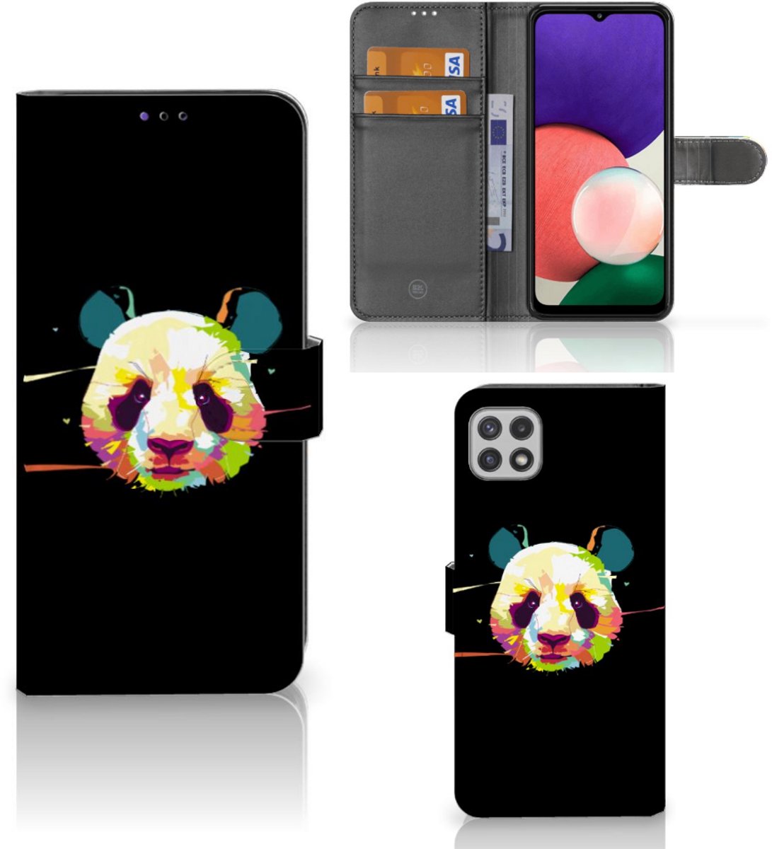 Samsung Galaxy A22 5G Leuk Hoesje Panda Color