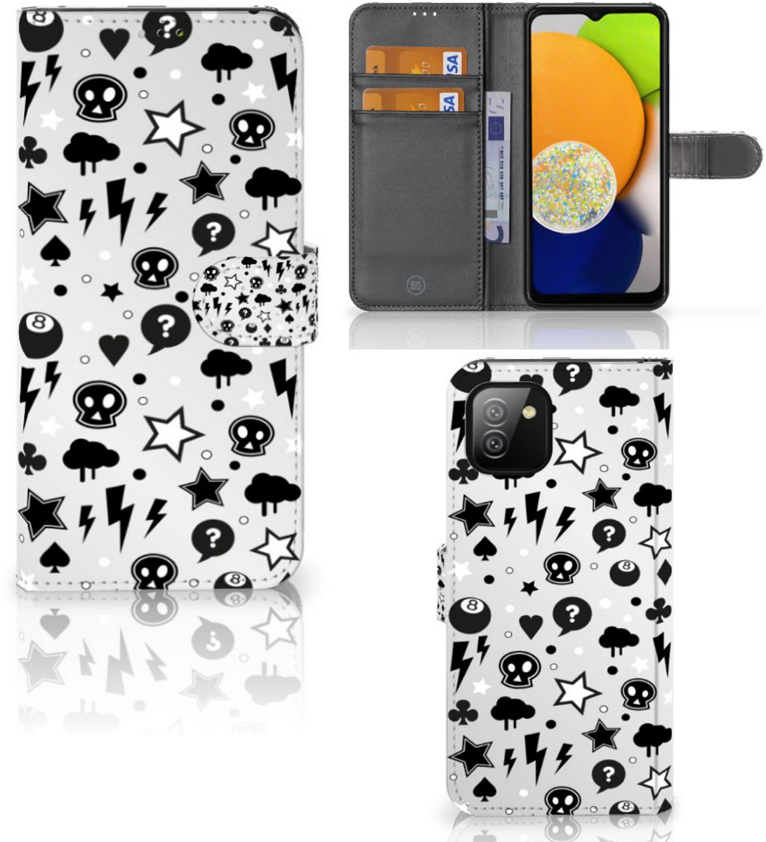 Telefoonhoesje met Naam Samsung Galaxy A03 Silver Punk