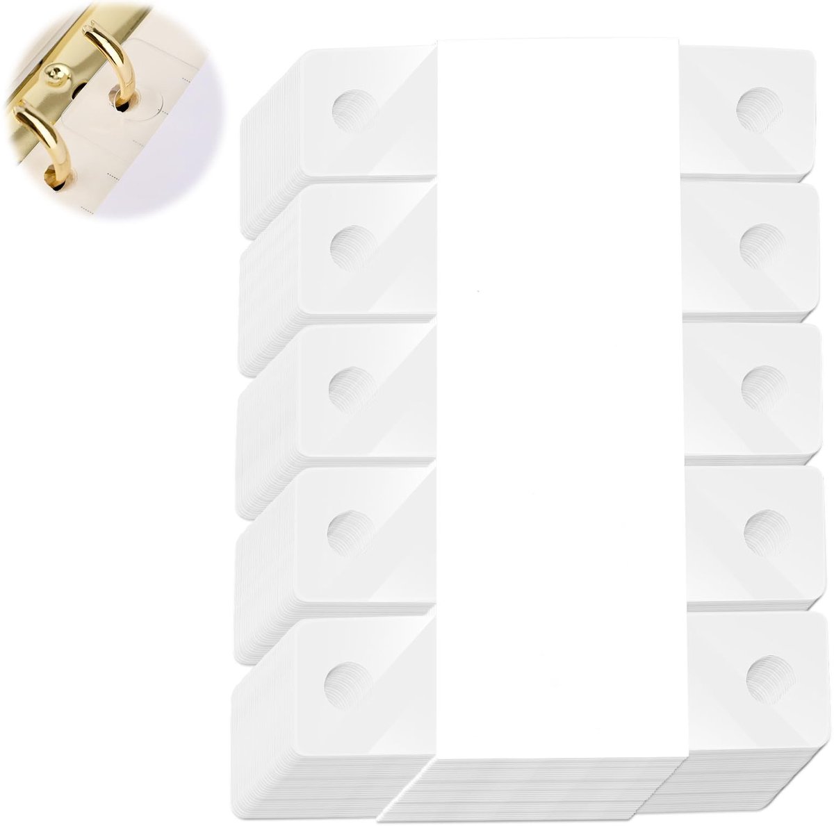 Cosensi - Ringbinder Stickers - Transparante Hole Labels - Zelfklevend - 300 Stuks - Ideaal voor Documenten - Kantoor en School