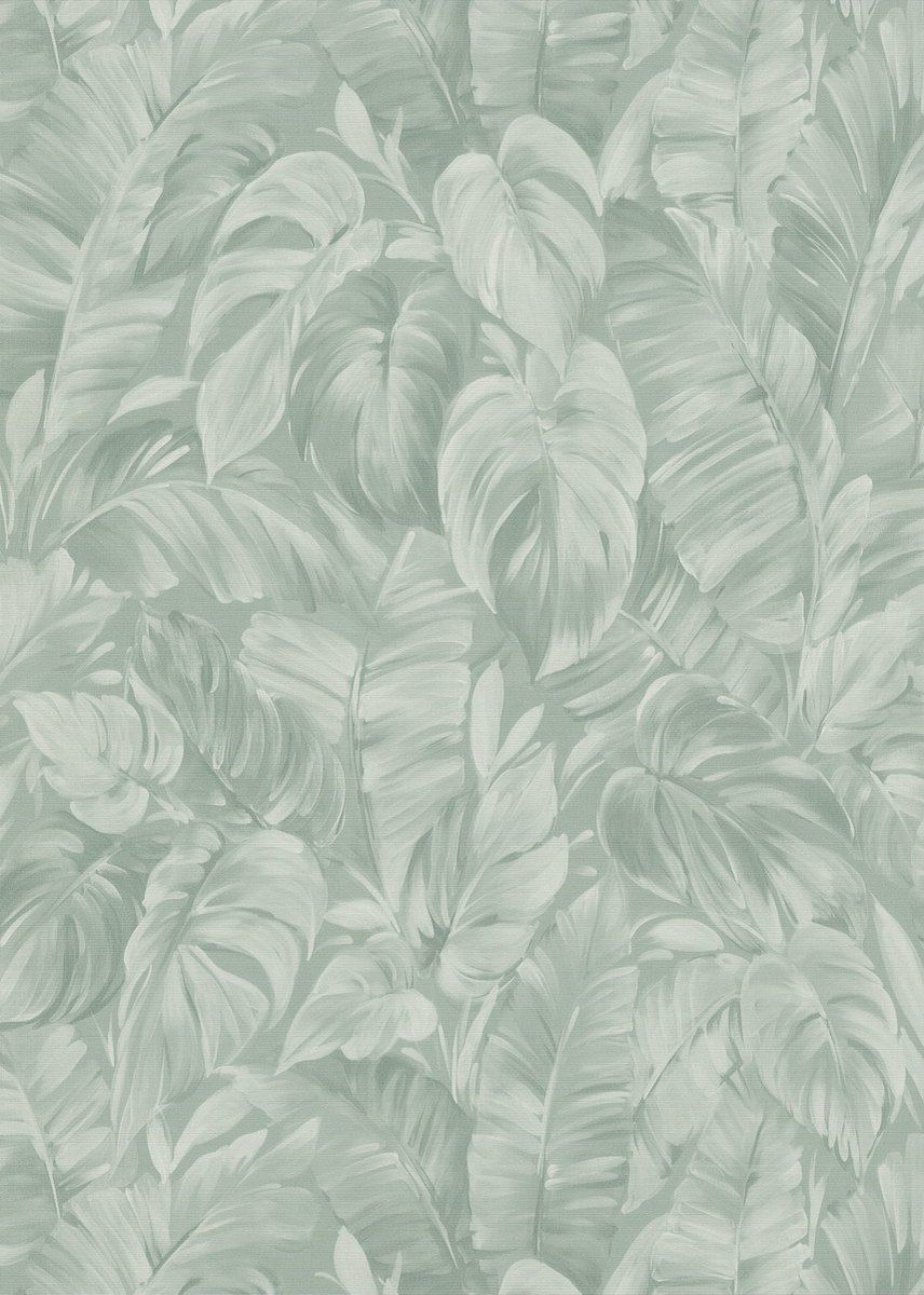 Erismann Vinylbehang 10416-07 - Play of Light - Botanisch Groen - 53cm x 10.05m
