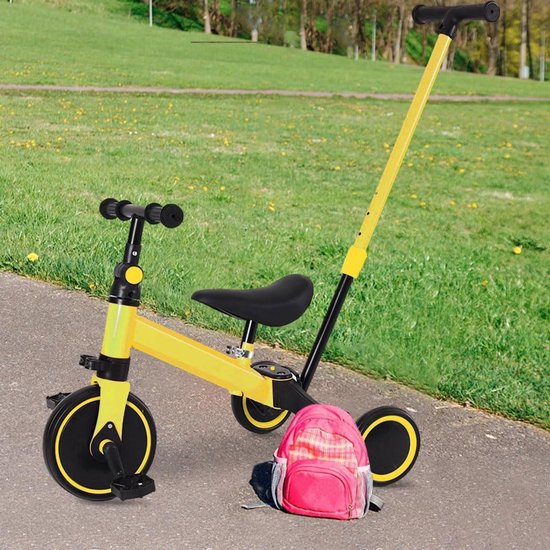 3-in-1 driewieler voor peuters met stuurgreep, voor 1-5