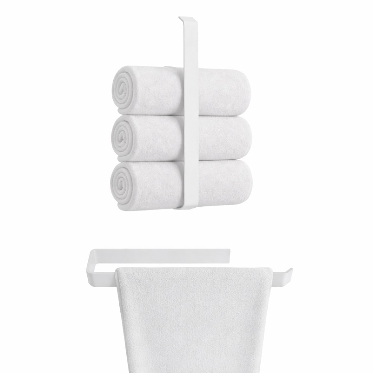 Anwicar Handdoekenrek Zonder Boren - Breedte 40 cm - Towel Holder - Wit 40x27x6 cm