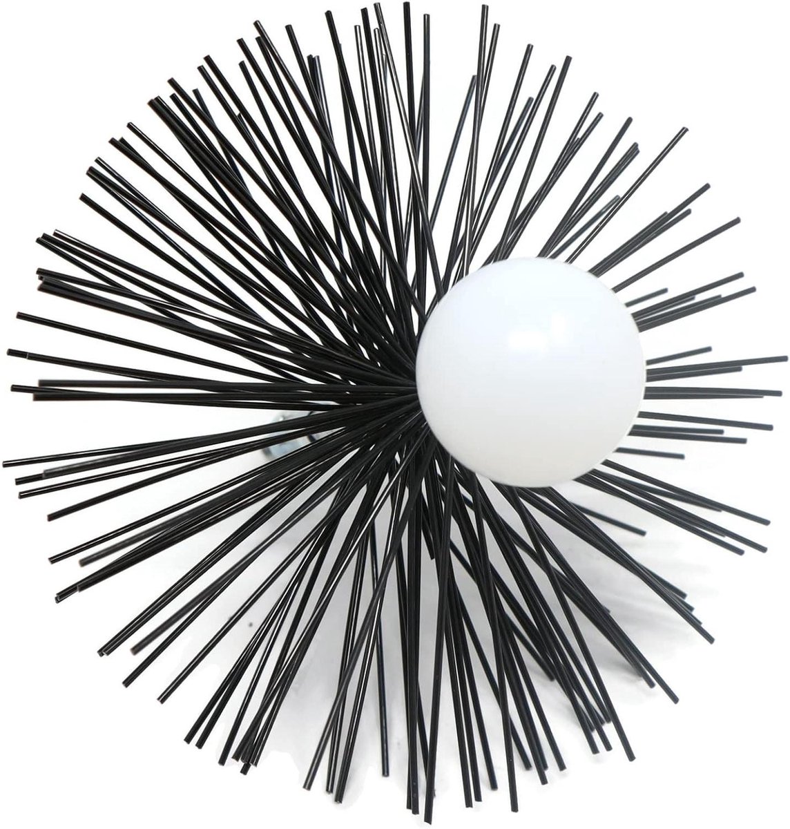 Pelletkachel Schoorsteenborstel - Schoorsteen Reiniger - Schoorsteen Onderhoud - Herbruikbaar Ontwerp - 4 inch - Zwart