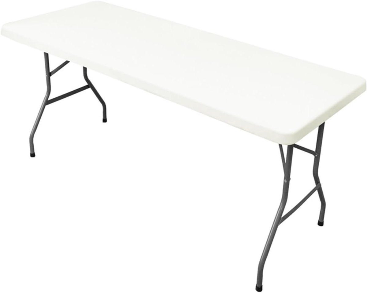 Tafelhoes Rechthoekig - Tafelbeschermer Elastisch - Buiten Tafelen - Met Elastische Rand - 120x58 cm - Wit