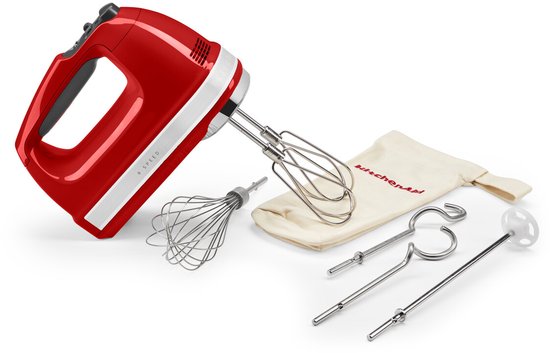 KitchenAid Artisan 5KHM9212EER - Handmixer - 85 W - Keizer Rood - 9 Snelheden van Merkloos — afbeelding 4
