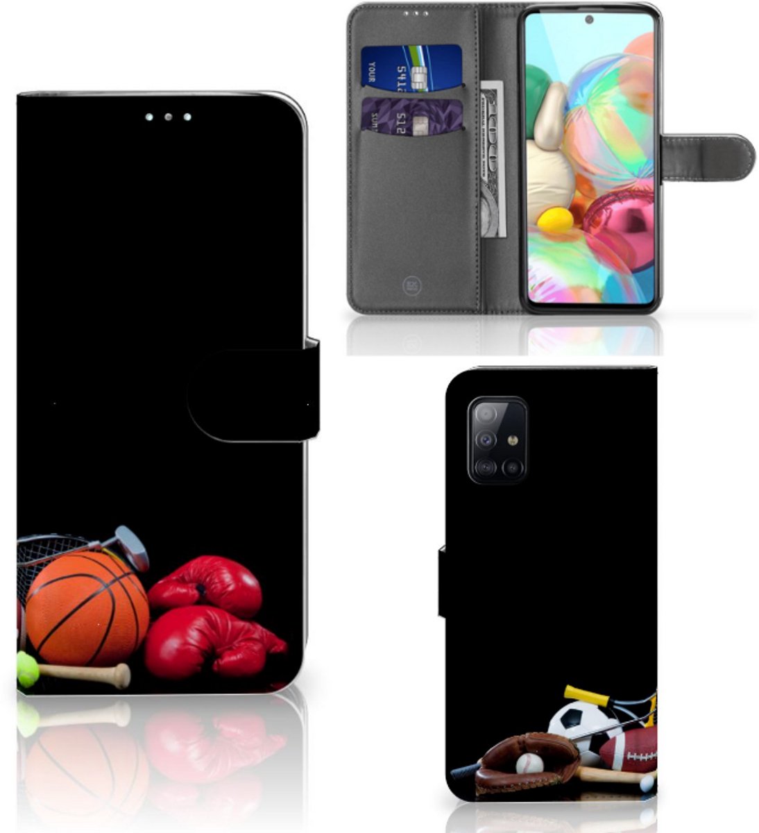Samsung Galaxy A71 Wallet Case met Pasjes Sports
