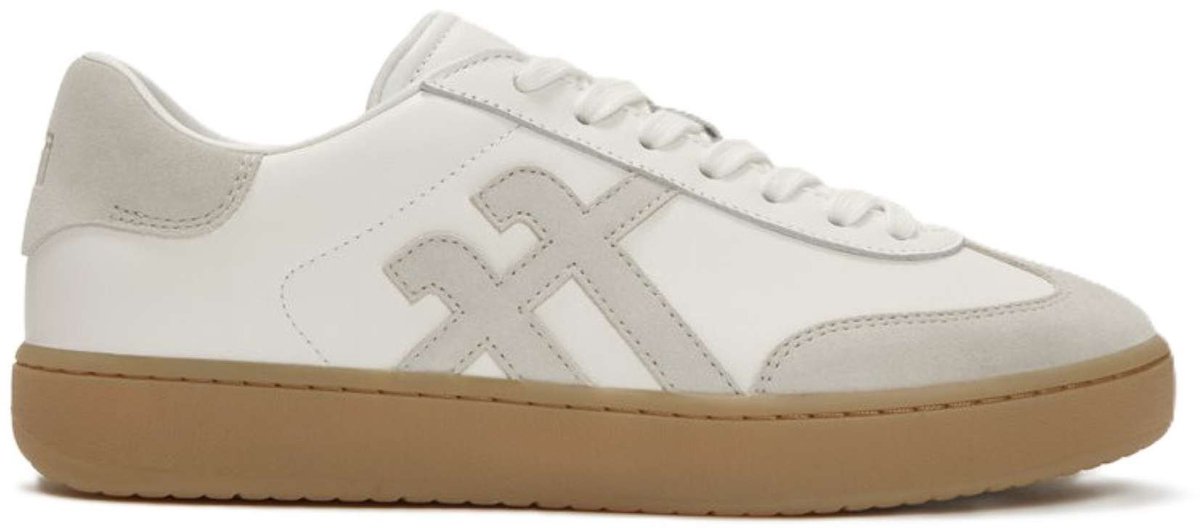 FitFlop FitFlop The Dash T-Toe Leather/Suede Sneakers WIT - Maat 42