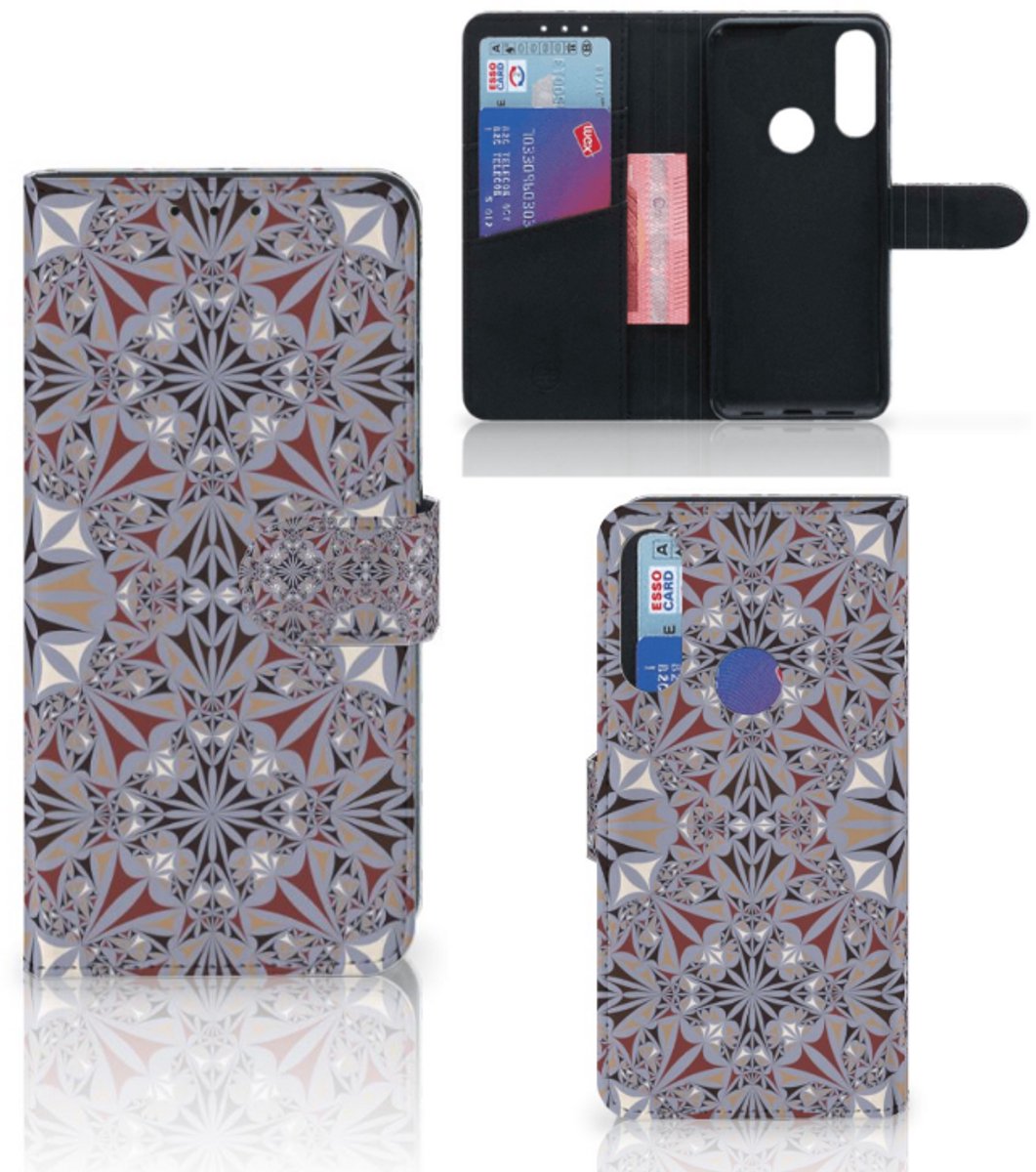 Alcatel 1S 2020 Bookcase Flower Tiles