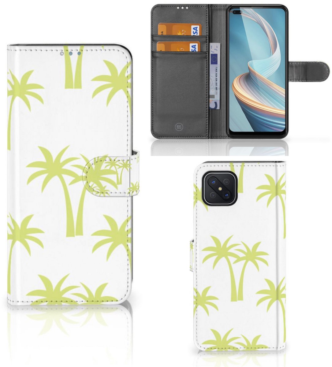 OPPO Reno4 Z Hoesje Palmtrees