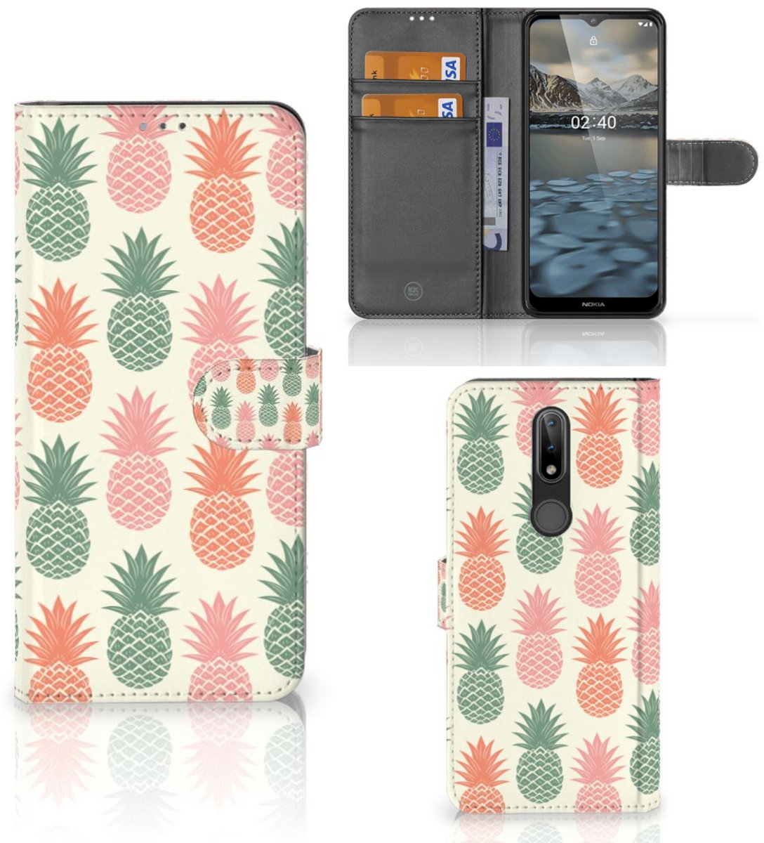 Nokia 2.4 Book Cover Ananas
