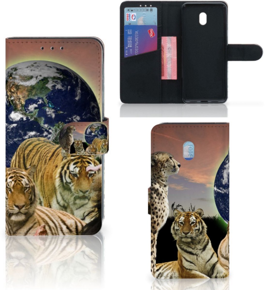 Xiaomi Redmi 8A Telefoonhoesje met Pasjes Roofdieren