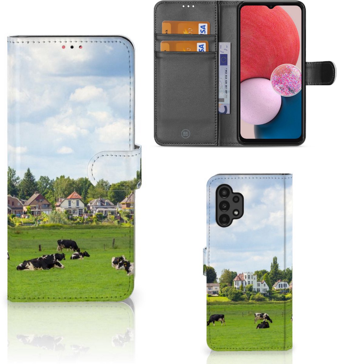 Samsung Galaxy A13 (4G) Telefoonhoesje met Pasjes Koeien