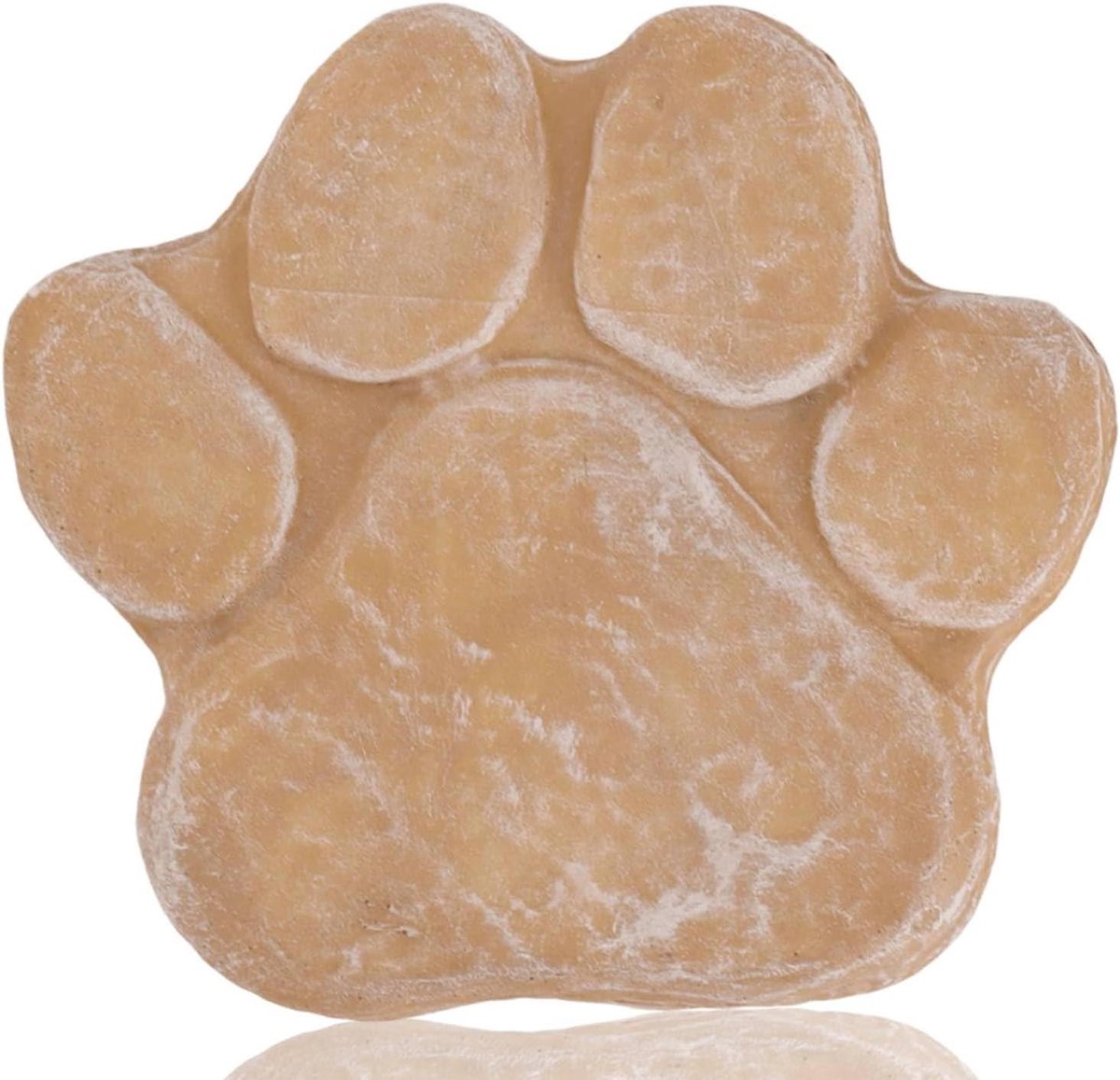 Huisdier Herdenkingssteen - Pootafdruk Grafsteen - Huisdier Herinnering - Zelf Graveerbaar - 23 x 21 x 7 cm - Beige