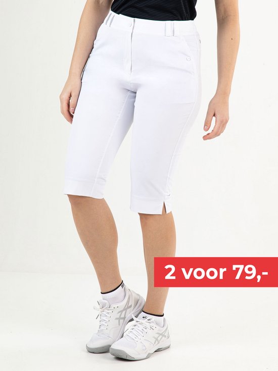 Sjeng Sports MATCH Dames Capri Broek Wit Stretch Comfortabele Pasvorm Ideaal voor Sport en Vrije Tijd Sjeng Sports MATCH Capri Broek Dames