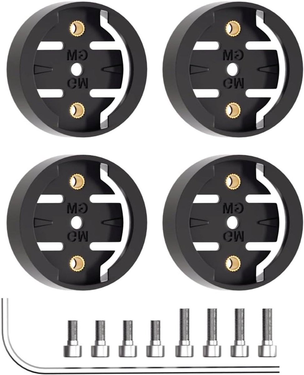 Fiets GPS Adapter - Stuurpen Mount - GPS Bevestigen - Verbeterde Nylon Basis - 4 Stuks - Zwart