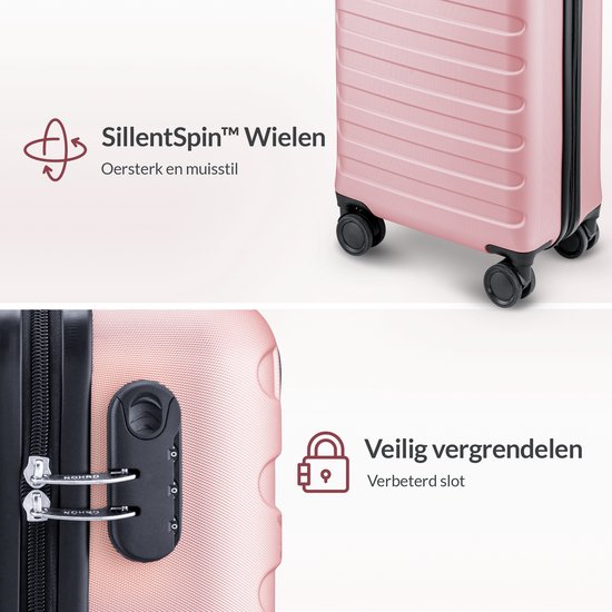 Cijferslot op een roze koffer. "Veilig vergrendelen"