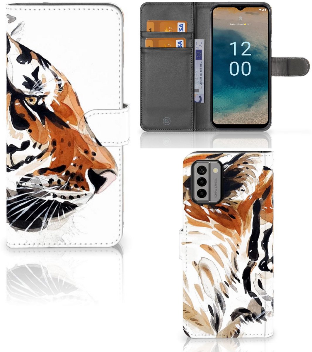 Hoesje Nokia G22 Watercolor Tiger