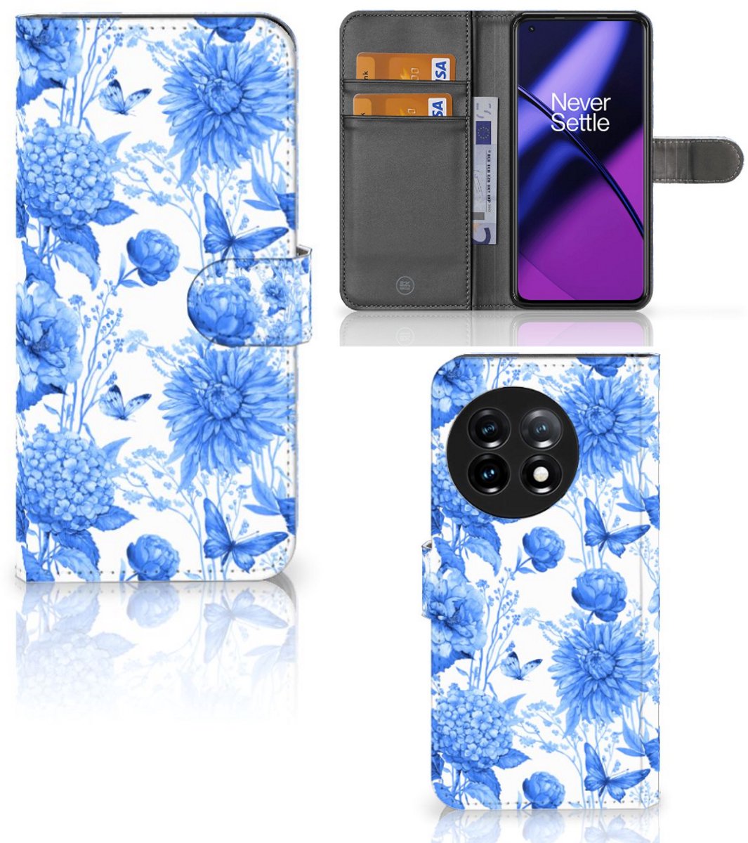 Hoesje voor OnePlus 11 Flowers Blue