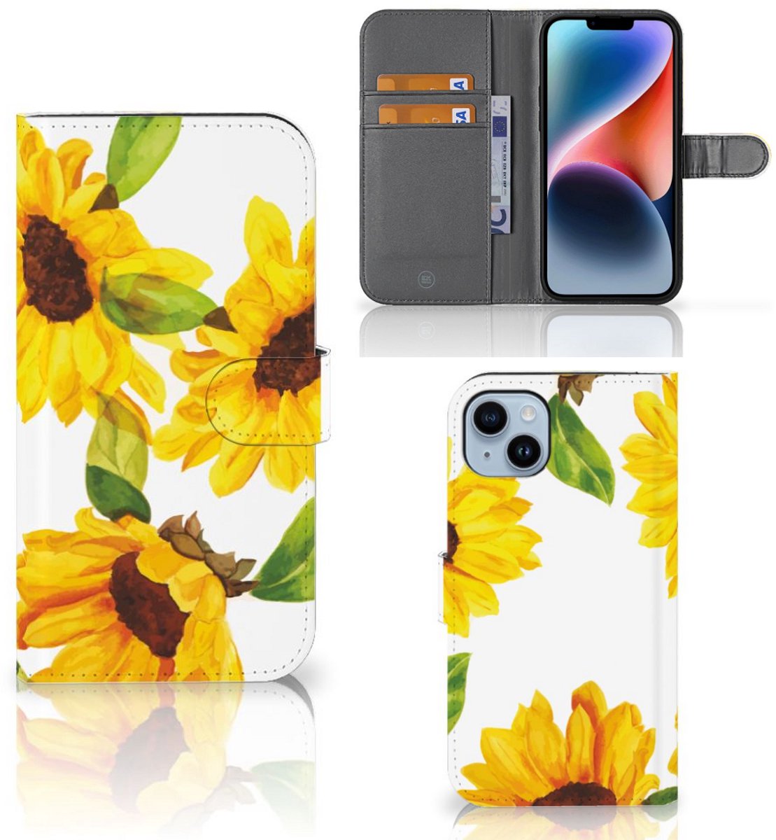 Hoesje voor iPhone 15 Plus Zonnebloemen