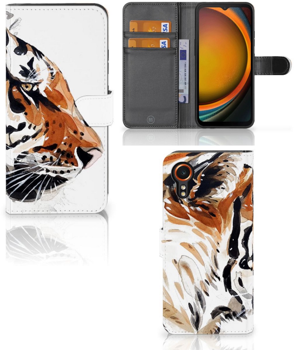 Hoesje Samsung Galaxy Xcover 7 Watercolor Tiger