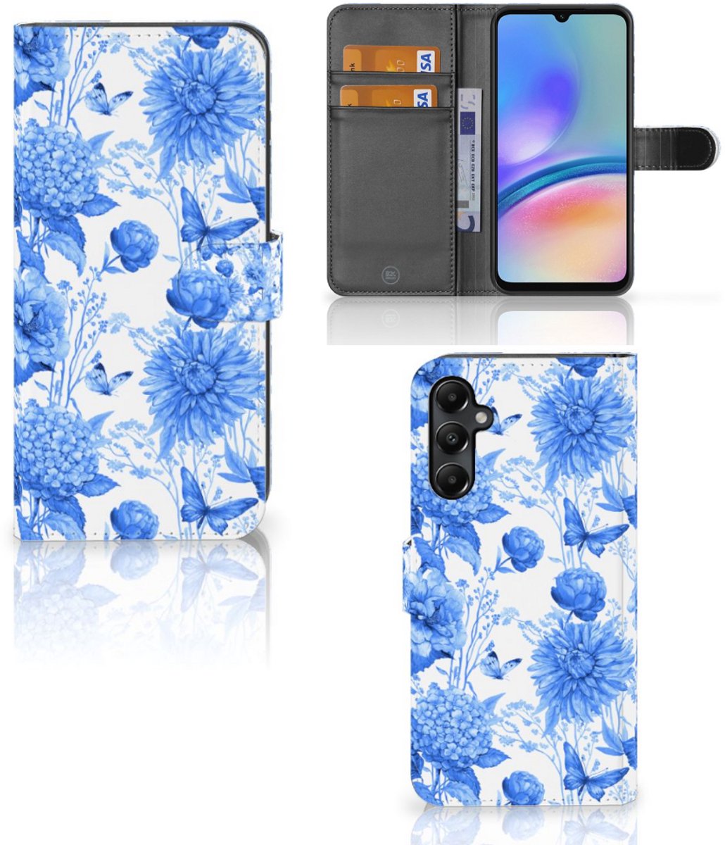 Hoesje voor Samsung Galaxy A05s Flowers Blue