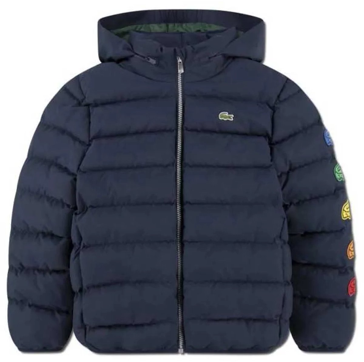 Lacoste Kids Croc Patches Puffer Jas 4 Years Kinderen Blauw