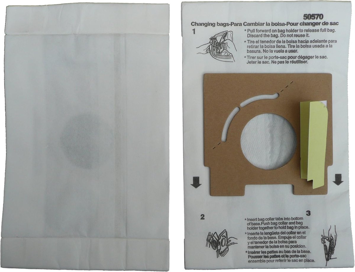 Stofzuigerzakken - Stofzakken Cilinder - Stofzuigen Thuis - Microfiltratie 997% - 24 Stuks - Wit